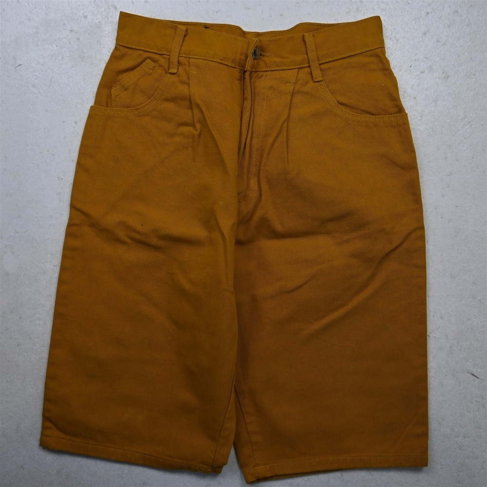 NEW RODIN 28x12.5" Yellow USA Tapered Pleated Yellow 100% Cotton Denim Shorts